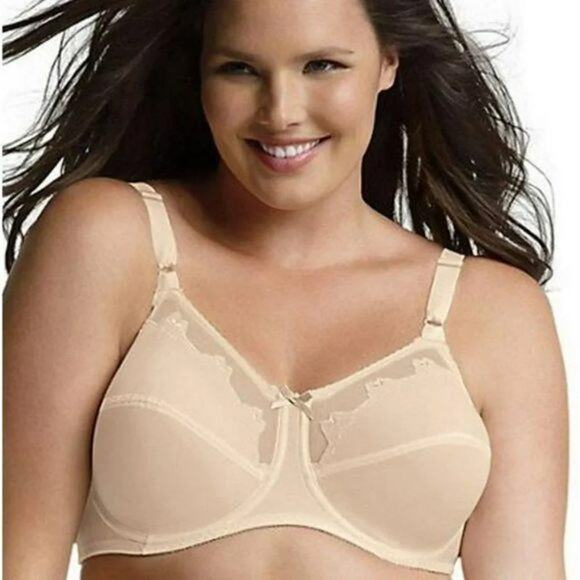 Bali Flower Underwire Bra Light Beige Style 0180 34D - Picture 9 of 9
